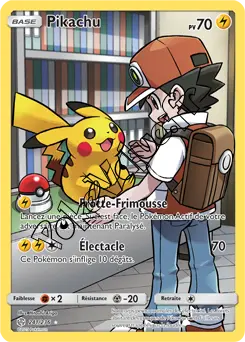 Carte Pokémon Pikachu n°241 de la série Éclipse Cosmique