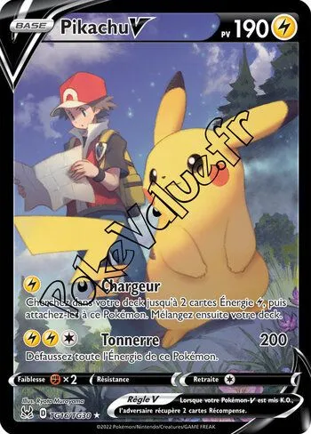 Carte Pokémon Pikachu V n°TG16 de la série Origine Perdue