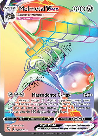 Carte Pokémon Melmetal VMAX n°080 de la série Pokémon GO