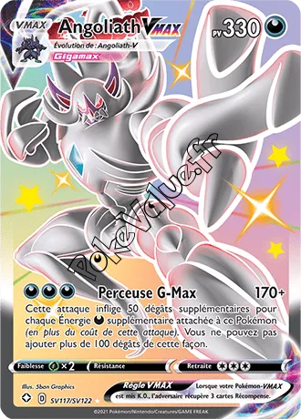Carte Pokémon Angoliath VMAX n°SV117 de la série Destinées Radieuses