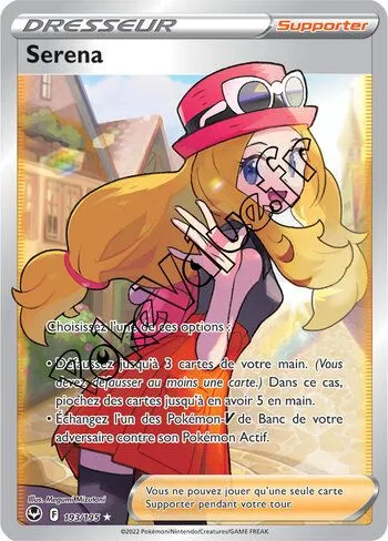 Carte Pokémon Serena n°193 de la série Tempête Argentée