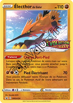 Carte Pokémon Électhor de Galar n°124 de la série SWSH Black Star Promos