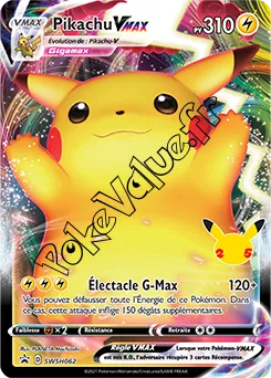 Carte Pokémon Pikachu VMAX n°062 de la série SWSH Black Star Promos